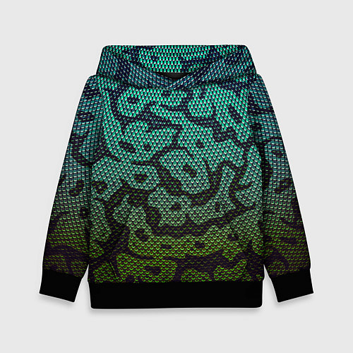 Детская толстовка Змеиный камуфляж / 3D-Черный – фото 1