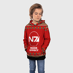 Толстовка-худи детская Mass Effect new year, цвет: 3D-черный — фото 2