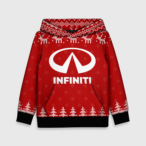 Детская толстовка Новогодний Infiniti с оленями / 3D-Черный – фото 1
