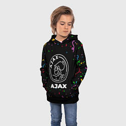 Толстовка-худи детская Ajax конфети, цвет: 3D-черный — фото 2