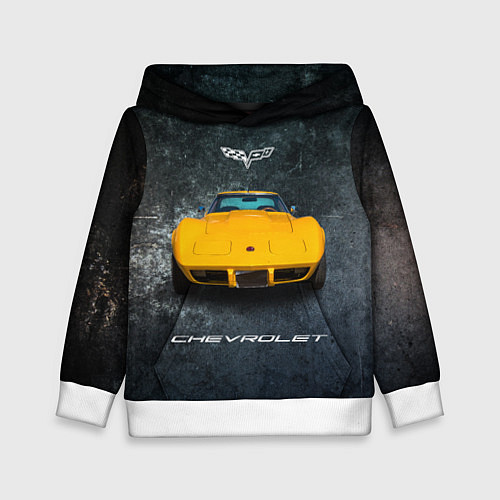 Детская толстовка Спортивный американский Chevrolet Corvette / 3D-Белый – фото 1
