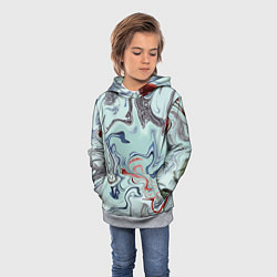 Толстовка-худи детская Crazy waves, цвет: 3D-меланж — фото 2