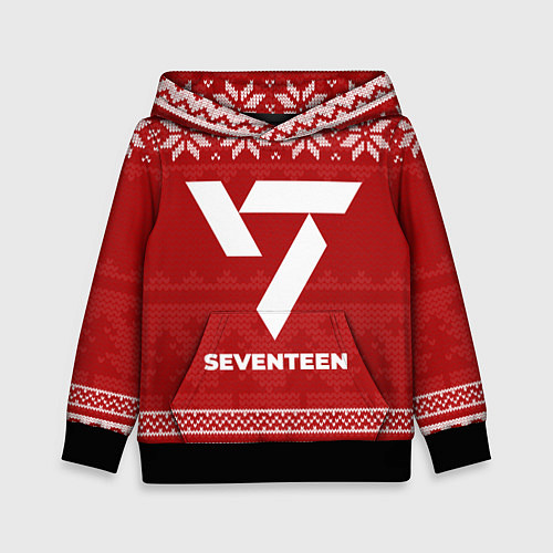 Детская толстовка Новогодний Seventeen / 3D-Черный – фото 1