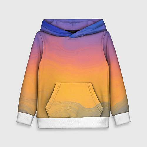 Детская толстовка Яркий градиент / 3D-Белый – фото 1