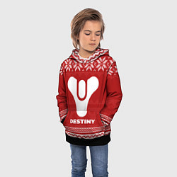 Толстовка-худи детская Новогодний Destiny, цвет: 3D-черный — фото 2