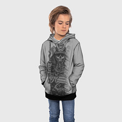 Толстовка-худи детская Призрак Самурай, цвет: 3D-черный — фото 2