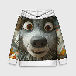 Детская толстовка Волк и цыпа