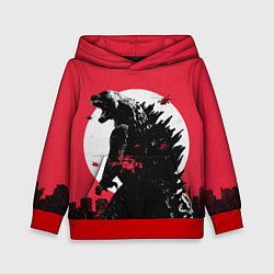 Детская толстовка Godzilla destroys the city