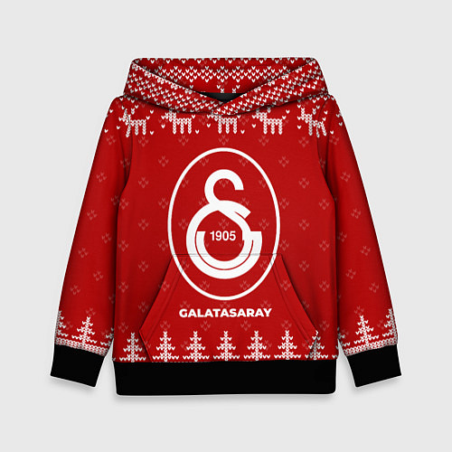 Детская толстовка Новогодний Galatasaray с оленями / 3D-Черный – фото 1