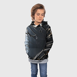 Толстовка-худи детская Чёрный металл, цвет: 3D-меланж — фото 2