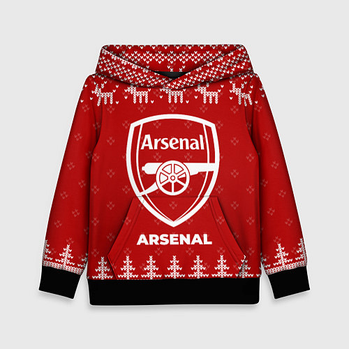 Детская толстовка Новогодний Arsenal с оленями / 3D-Черный – фото 1