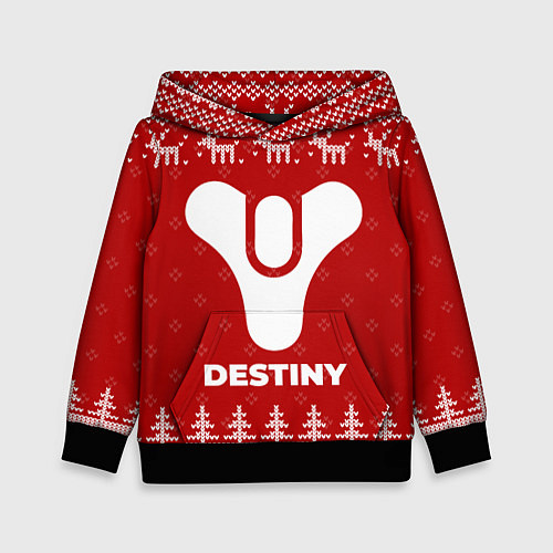 Детская толстовка Новогодний Destiny с оленями / 3D-Черный – фото 1