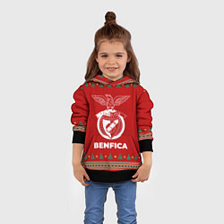 Толстовка-худи детская Benfica new year, цвет: 3D-черный — фото 2