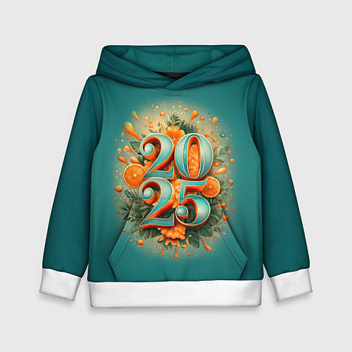 Детская толстовка Мандариновый 2025 / 3D-Белый – фото 1