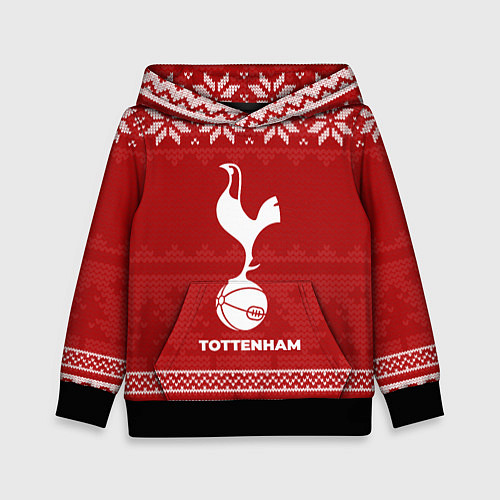 Детская толстовка Новогодний Tottenham / 3D-Черный – фото 1