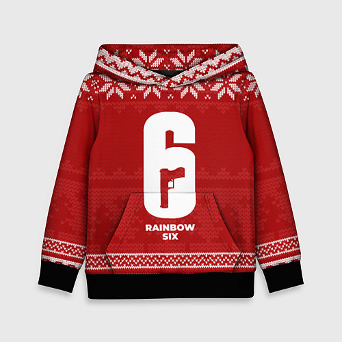 Детская толстовка Новогодний Rainbow Six / 3D-Черный – фото 1