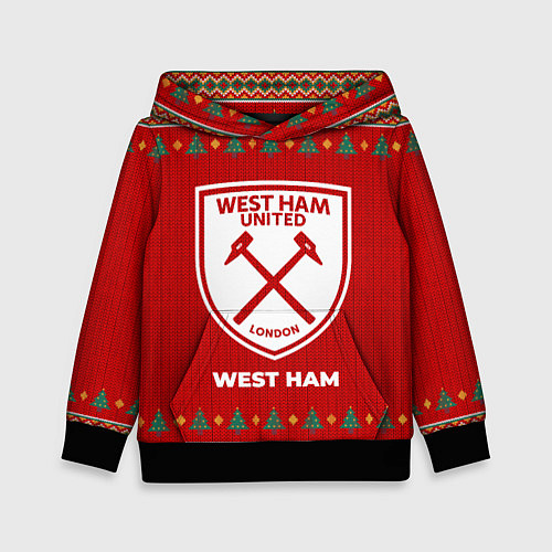 Детская толстовка West Ham new year / 3D-Черный – фото 1