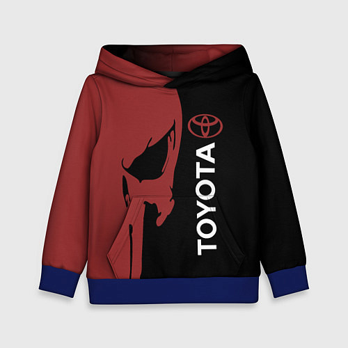 Детская толстовка Toyota и череп / 3D-Синий – фото 1
