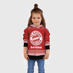 Толстовка-худи детская Новогодний Bayern, цвет: 3D-черный — фото 2