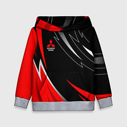 Толстовка-худи детская Mitsubishi - red and black, цвет: 3D-меланж