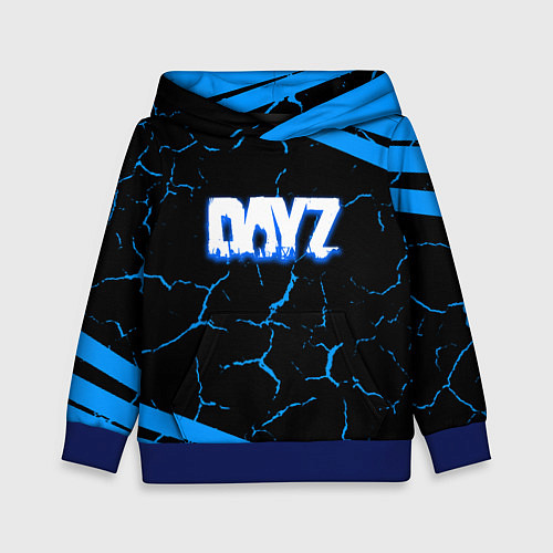 Детская толстовка Dayz полосы трещины лого / 3D-Синий – фото 1