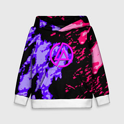 Толстовка-худи детская Linkin park огненные краски, цвет: 3D-белый