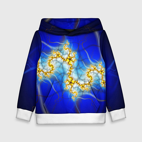Детская толстовка Фрактальный узор мерцание / 3D-Белый – фото 1