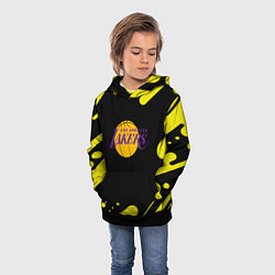 Толстовка-худи детская Lakers club, цвет: 3D-черный — фото 2