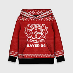 Толстовка-худи детская Новогодний Bayer 04, цвет: 3D-черный