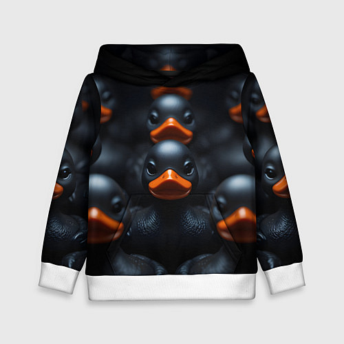 Детская толстовка Уточки с оранжевым клювом / 3D-Белый – фото 1