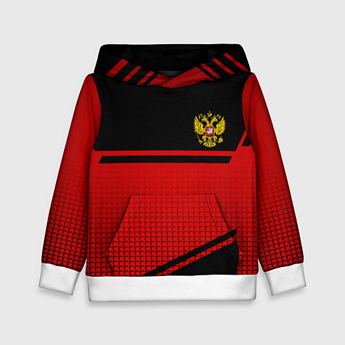 Детская толстовка Россия герб геометрия / 3D-Белый – фото 1