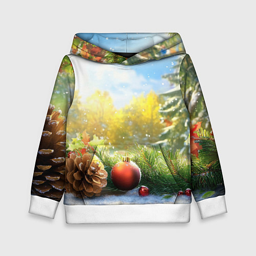 Детская толстовка Солнечный новый год / 3D-Белый – фото 1