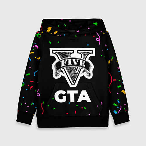 Детская толстовка GTA конфети / 3D-Черный – фото 1