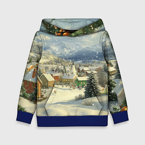 Детская толстовка Дух рождества / 3D-Синий – фото 1