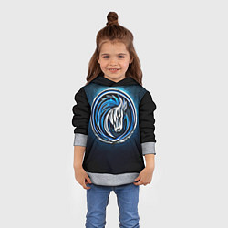 Толстовка-худи детская Даллас Маверикс, цвет: 3D-меланж — фото 2