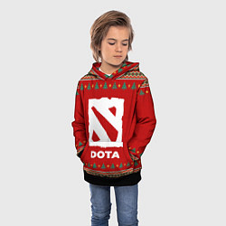 Толстовка-худи детская Dota new year, цвет: 3D-черный — фото 2