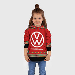 Толстовка-худи детская Volkswagen new year, цвет: 3D-черный — фото 2