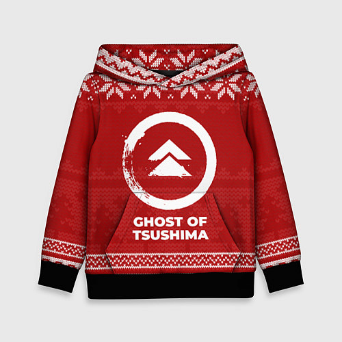 Детская толстовка Новогодний Ghost of Tsushima / 3D-Черный – фото 1