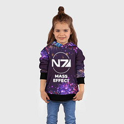 Толстовка-худи детская Праздничный Mass Effect, цвет: 3D-черный — фото 2