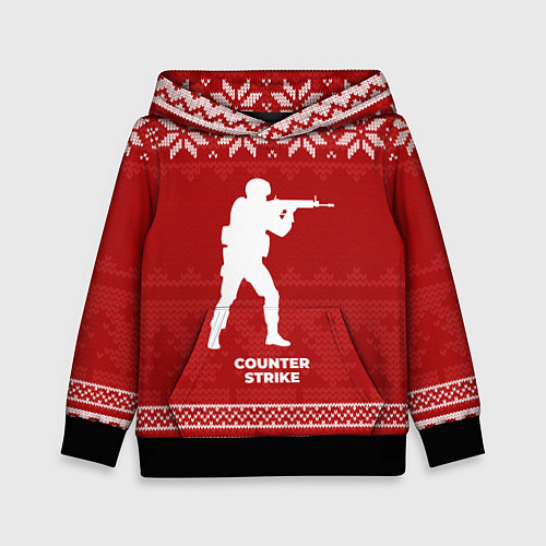 Детская толстовка Новогодний Counter Strike / 3D-Черный – фото 1