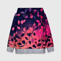 Детская толстовка Листья на градиентном фоне -нейросеть