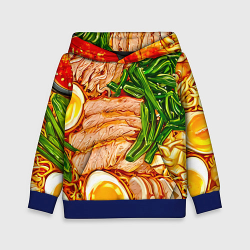 Детская толстовка Суп рамен / 3D-Синий – фото 1