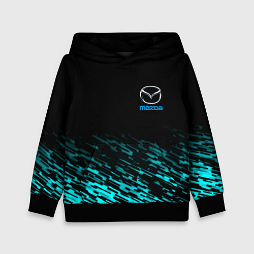 Детская толстовка Mazda голубые краски / 3D-Черный – фото 1