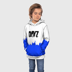 Толстовка-худи детская Dayz сине белая геомтерия, цвет: 3D-белый — фото 2