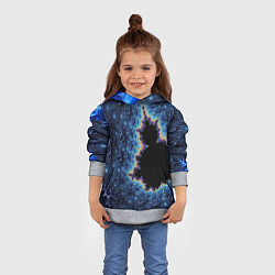 Толстовка-худи детская Психоделика абстракця, цвет: 3D-меланж — фото 2