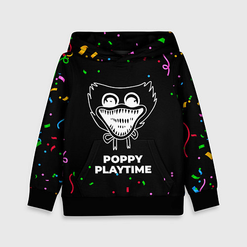 Детская толстовка Poppy Playtime конфети / 3D-Черный – фото 1