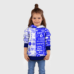 Толстовка-худи детская Twenty one pilots лого, цвет: 3D-синий — фото 2