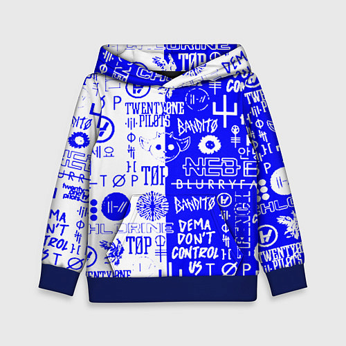 Детская толстовка Twenty one pilots лого / 3D-Синий – фото 1