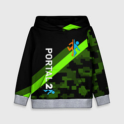 Детская толстовка Portal camo steel geometry