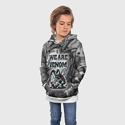 Толстовка-худи детская We are Venom - graffiti, цвет: 3D-белый — фото 2